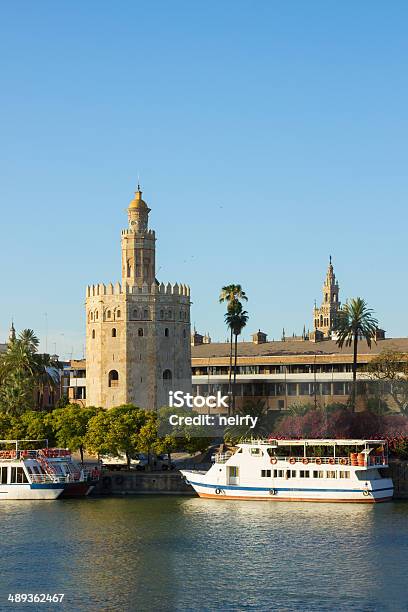 Golden Tower Of Sevilla Spain Stock Photo - Download Image Now - Andalusia, Cityscape, Europe