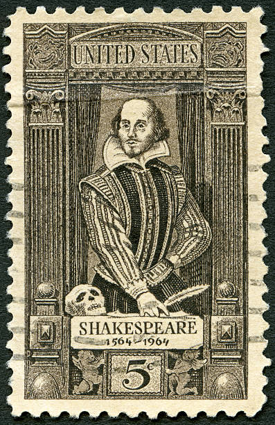 우표 미국 1964 쇼 셰익스피어 1564-1616 - william shakespeare portrait poet british culture 뉴스 사진 이미지