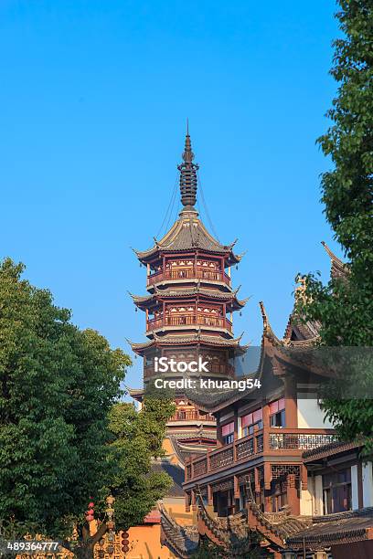 Z Pagoda Z Nanchan Świątynia W Sunrise Wuxi Chiny - zdjęcia stockowe i więcej obrazów Architektura