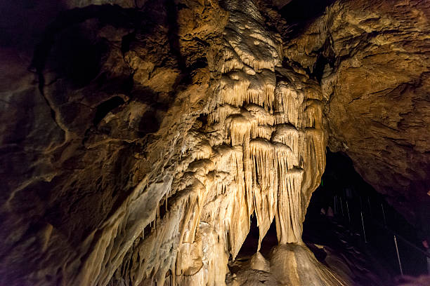 Stalactite and Stalagmite Formations stock photo
