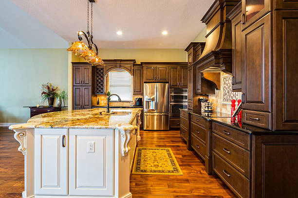 istock New Remodeled Modern Kitchen with Breakfast Bar 489376920