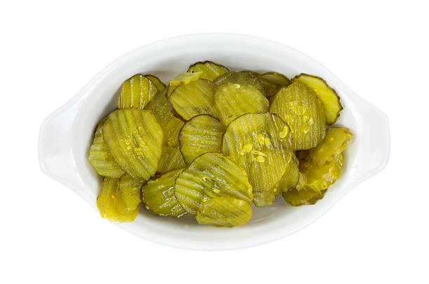 istock Bread and butter pickles in a dish 489382726