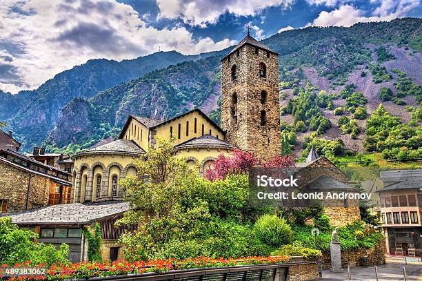 Sant Esteve Church In Andorra La Vella Andorra Stock Photo - Download Image Now - Andorra, Andorra La Vella, City