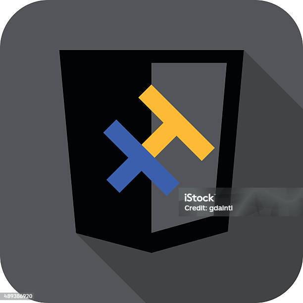 Vector Web Development Shield Sign H Letter For Programming Stock ...