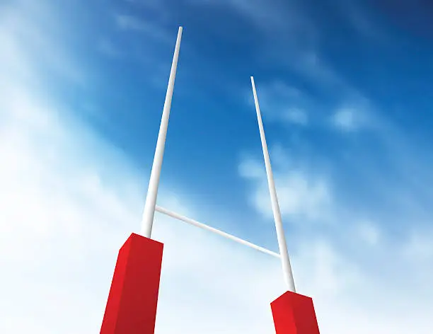 Vector illustration of Rugby goal