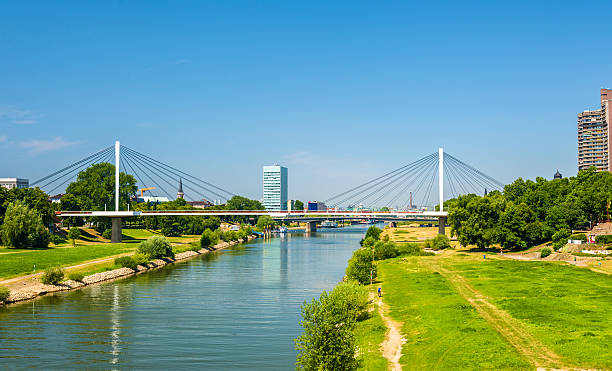 View of the Neckar river in Mannheim - Germany