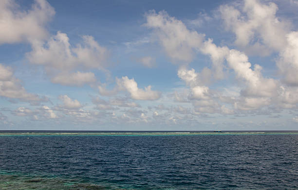 istock Beautiful cloudy sky over the Indian Ocean 489387828