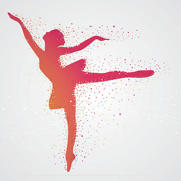 ilustraciones, imágenes clip art, dibujos animados e iconos de stock de pixelado ballerina - ballet shoe dancing ballet dancer
