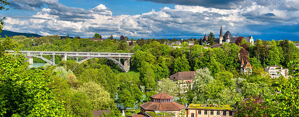 istock Historic Museum and Kirchenfeldbrucke bridge in Bern - Switzerla 489424442
