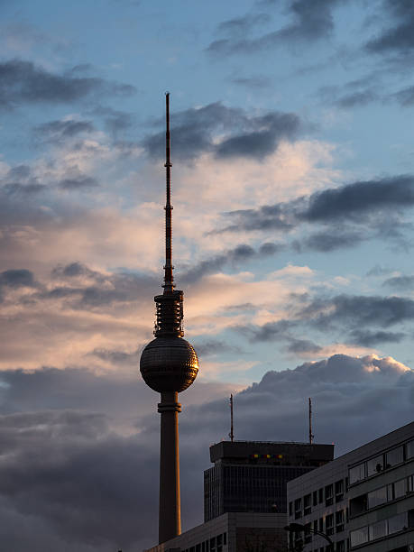istock Television tower in Berlin at sunset, Germany 489427711