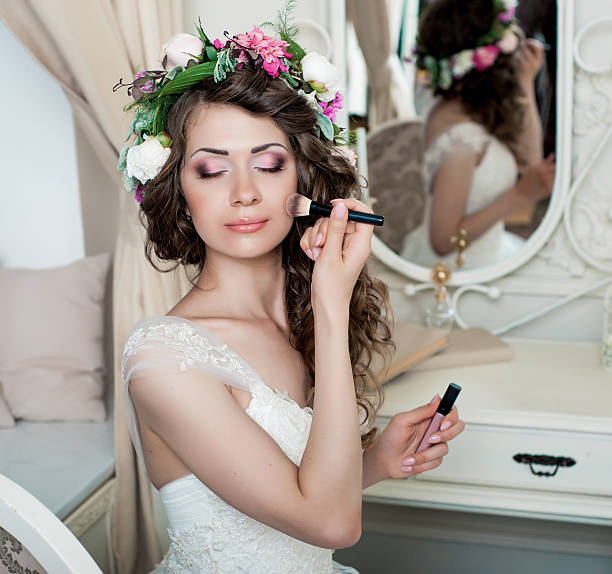 istock Beautiful Bride Portrait wedding makeup 489428172