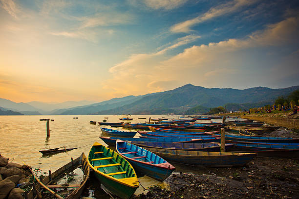 Fewa Lake, Nepal stock photo