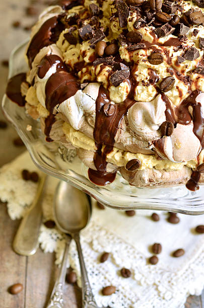 istock Homemade chocolate cake Pavlova. 489429074