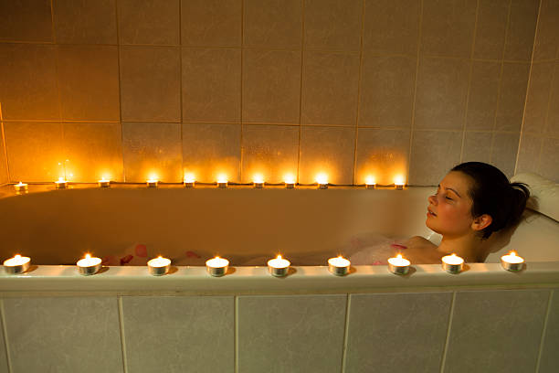 istock Woman in bathtub 489429979