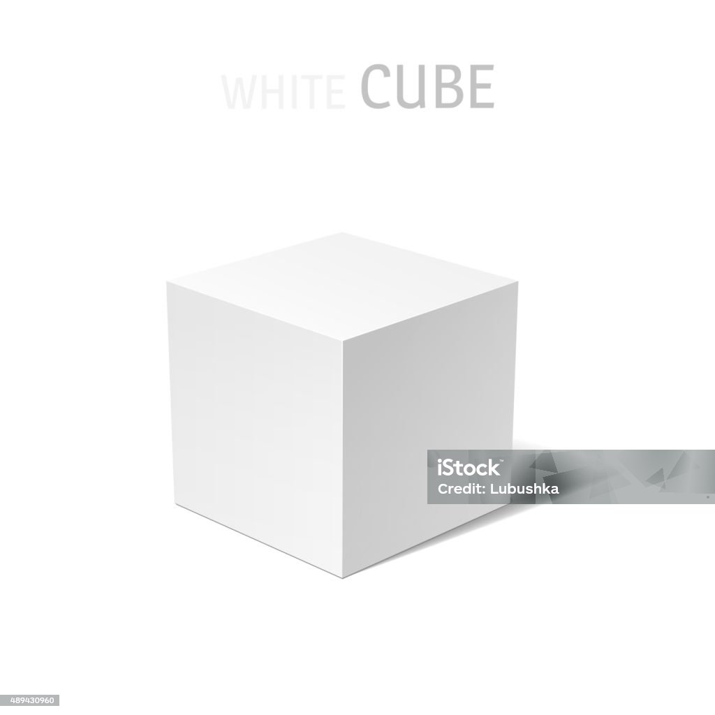 White box isolated White 3D box isolated on a white background. Vector design illustration Cube Shape stock vector