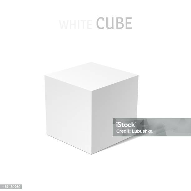 White Box Isolated Stock Illustration - Download Image Now - Cube Shape, Dice, Template