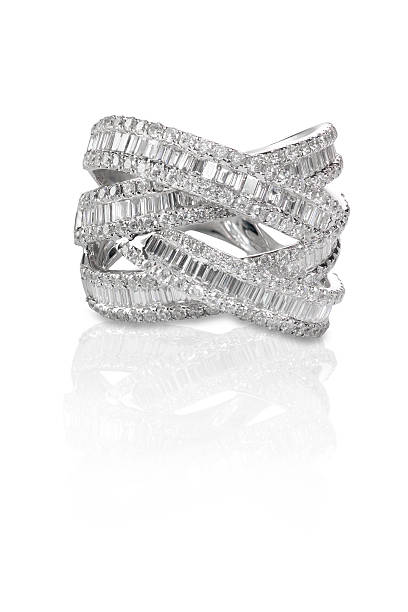 istock Beautiful Diamond Wedding Anniversary Band Ring 489431609