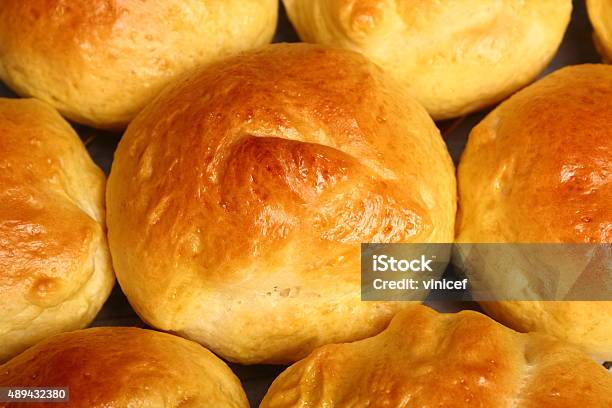 Homemade Yeast Sweet Roll Bun Stock Photo - Download Image Now - Bun - Bread, Homemade, Sweet Bun