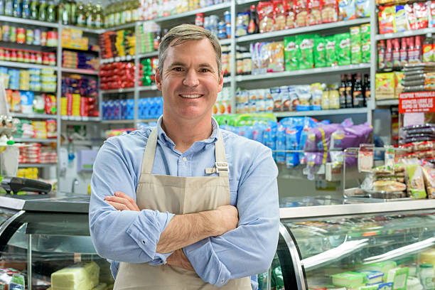 istock Storekeeper at a local food shop 489433364