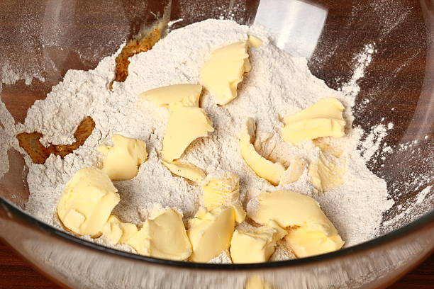 istock Flour mixture and butter. Making Christmas Gingerbread Cookies 489434388