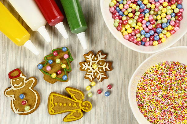 istock Decorating Christmas gingerbread cookies 489434746
