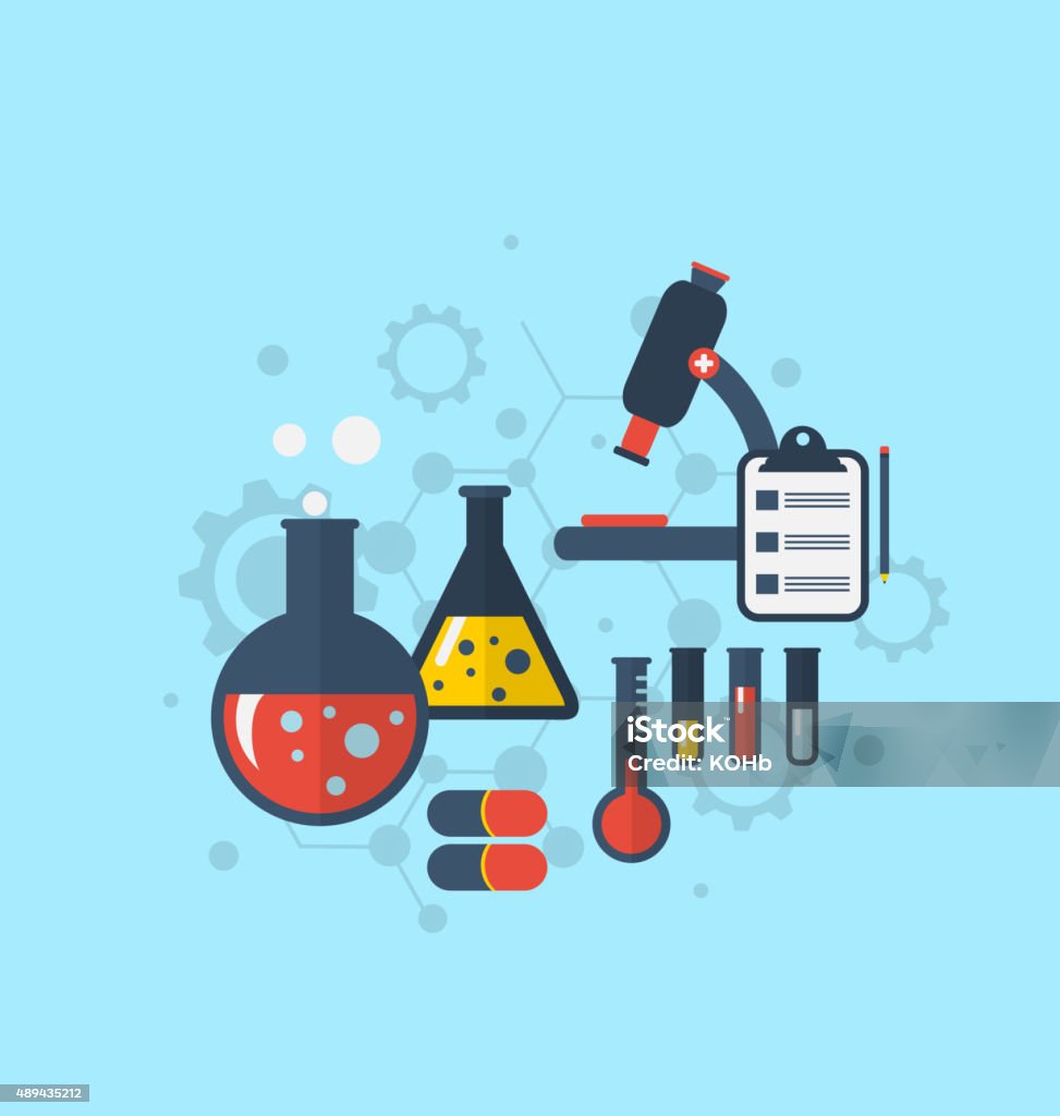 Lab Testing Art Template For Showing Various Tests Being Conducted In Laboratory Stock ...