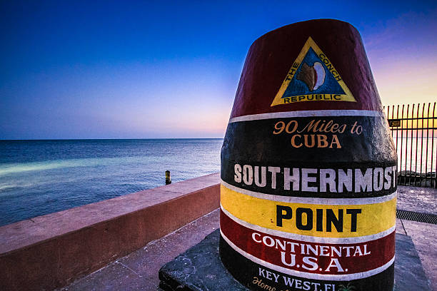 Southernmost Point marker, Key West, Florida, USA