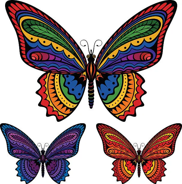 Vector illustration of Colorful Butterfly