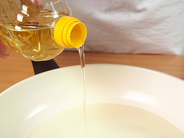 istock Pouring vegetable oil into frying pan 489435774