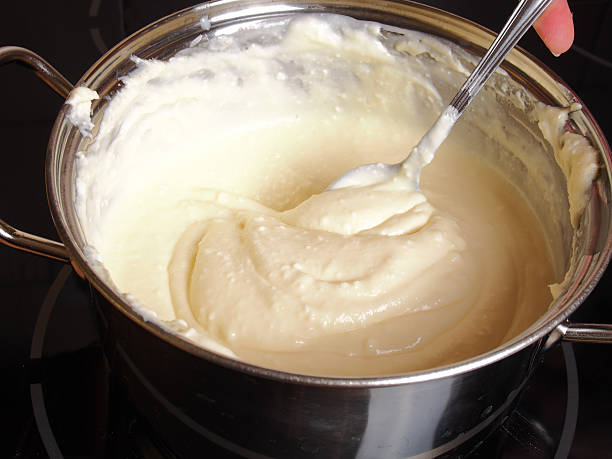 istock Heating cheese filling and mixing 489437970