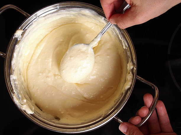 istock Heating cheese filling and mixing 489437976