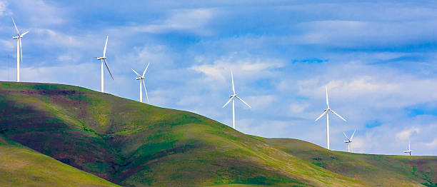 istock Windfarm on a bright sunny day 489438050