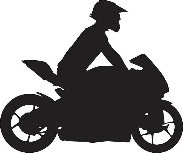 Vector illustration of Motorcycle Silhouette
