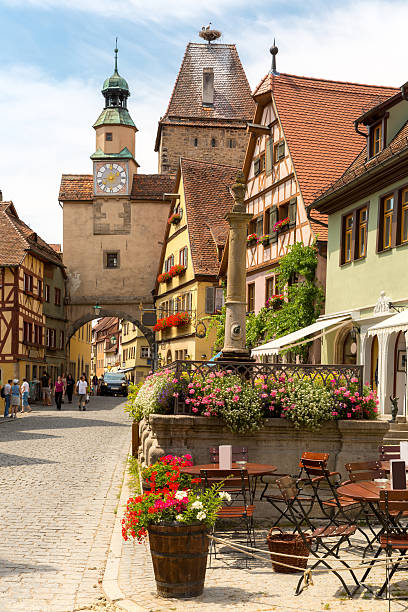 rothenburg ob der tauber allemagne - famous place germany town summer photos et images de collection