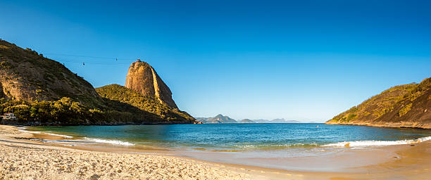 pão de açúcar e praia vermelha panorama - urca imagens e fotografias de stock