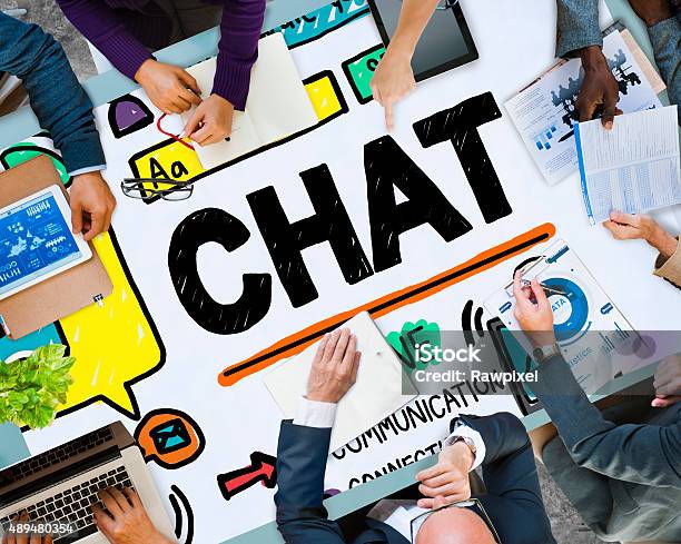 Chat Chatting Communication Social Media Internet Concept Stock Photo - Download Image Now
