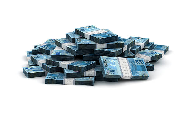 Stack of Brazilian Real Stack of Brazilian Real brazilian currency photos stock pictures, royalty-free photos & images