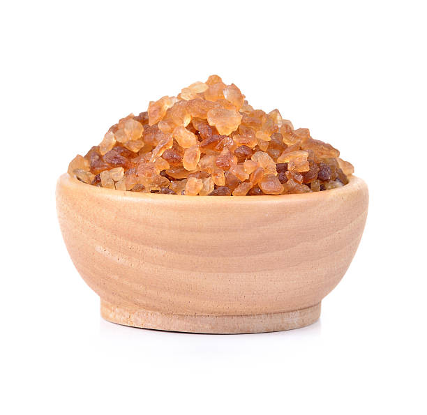 istock Rock sugar from sugar cane on white 489482158