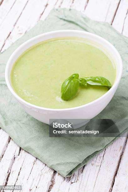 Green Soup Stock Photo - Download Image Now - Soup, Zucchini, Cream - Dairy Product