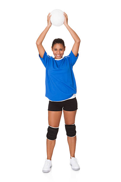 istock Young Girl Holding Volleyball 489484469