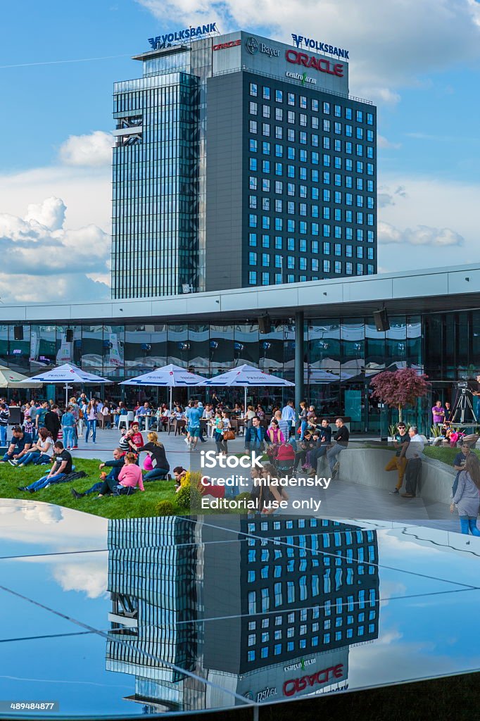 Floreasca City Center, Bucharest, Romania Bucharest, Romania - May 1, 2014: Floreasca City Center on May 1, 2014 in Bucharest, Romania. It is a multi-functional center for shopping, entertainment and business with gross area of approx. 214,000 mÂ². Architecture Stock Photo