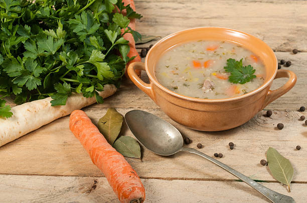 istock Soup with buckwheat and vegetables. 489486175