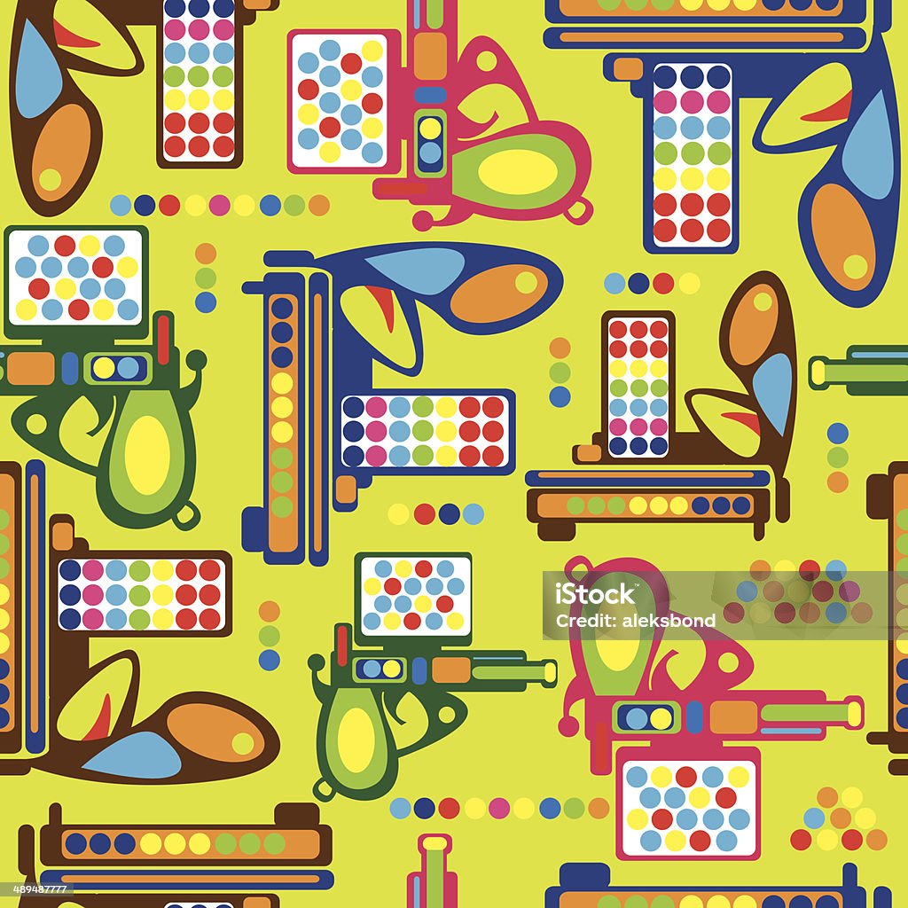 Toy Rifle Pattern Multicolored Gun Toy Seamless Pattern Stock Illustration - Download ...