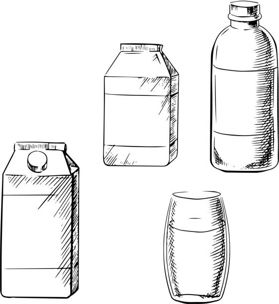 Ilustración de Cartón De Leche Vidrio Y Cajas De Dibujo y más Vectores  Libres de Derechos de Caja - Caja, Leche, 2015 - iStock