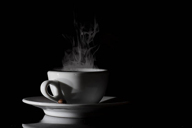 istock small white cup of Italian coffee with smoke 489488468