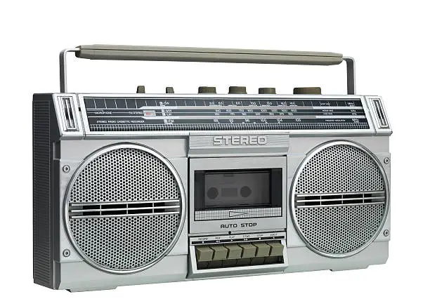 Boombox isolated on a white background