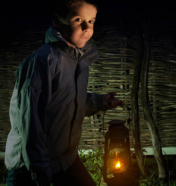 istock Child walk in the darkness 489488803