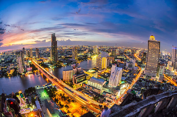 istock Bangkok city at sunset 489492346