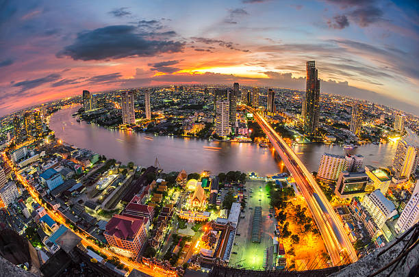 istock Bangkok city at sunset 489492562