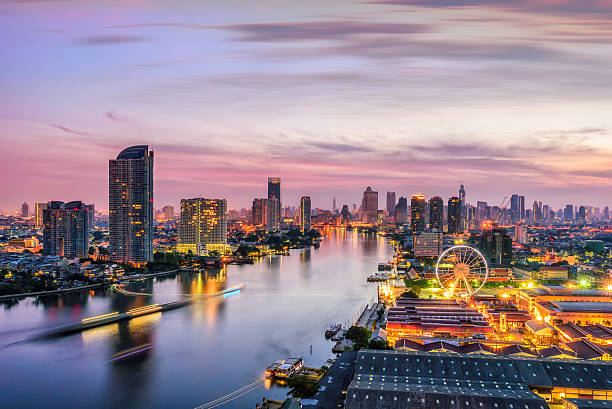 istock Bangkok cityscape. Bangkok sunrise 489514958